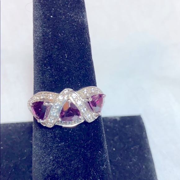 Trillion Raspberry Color Rhodolite - Picture 11 of 15